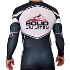 Solid Jiu Jitsu Academy Rash Guards Black/White #8271 A