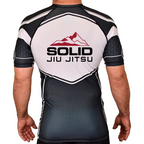 Solid Jiu Jitsu Academy Rash Guards Black/White #8271 A