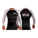 Solid Jiu Jitsu All Black Ranked Long Sleeve Rash Guards #8271 A