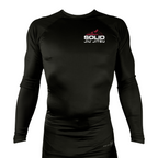 Solid Jiu Jitsu All Black Rash Guards Long Sleeves #8271 A