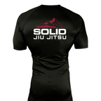 Solid Jiu Jitsu All Black Rash Guards Short Sleeves #8271 A