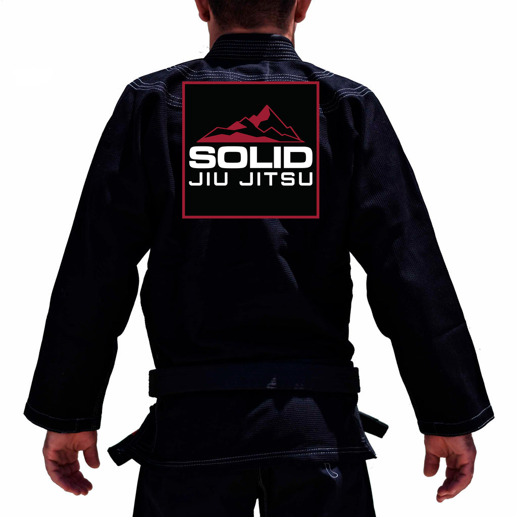 Solid Jiu Jitsu Academy Kids Gi - Black #1887 A