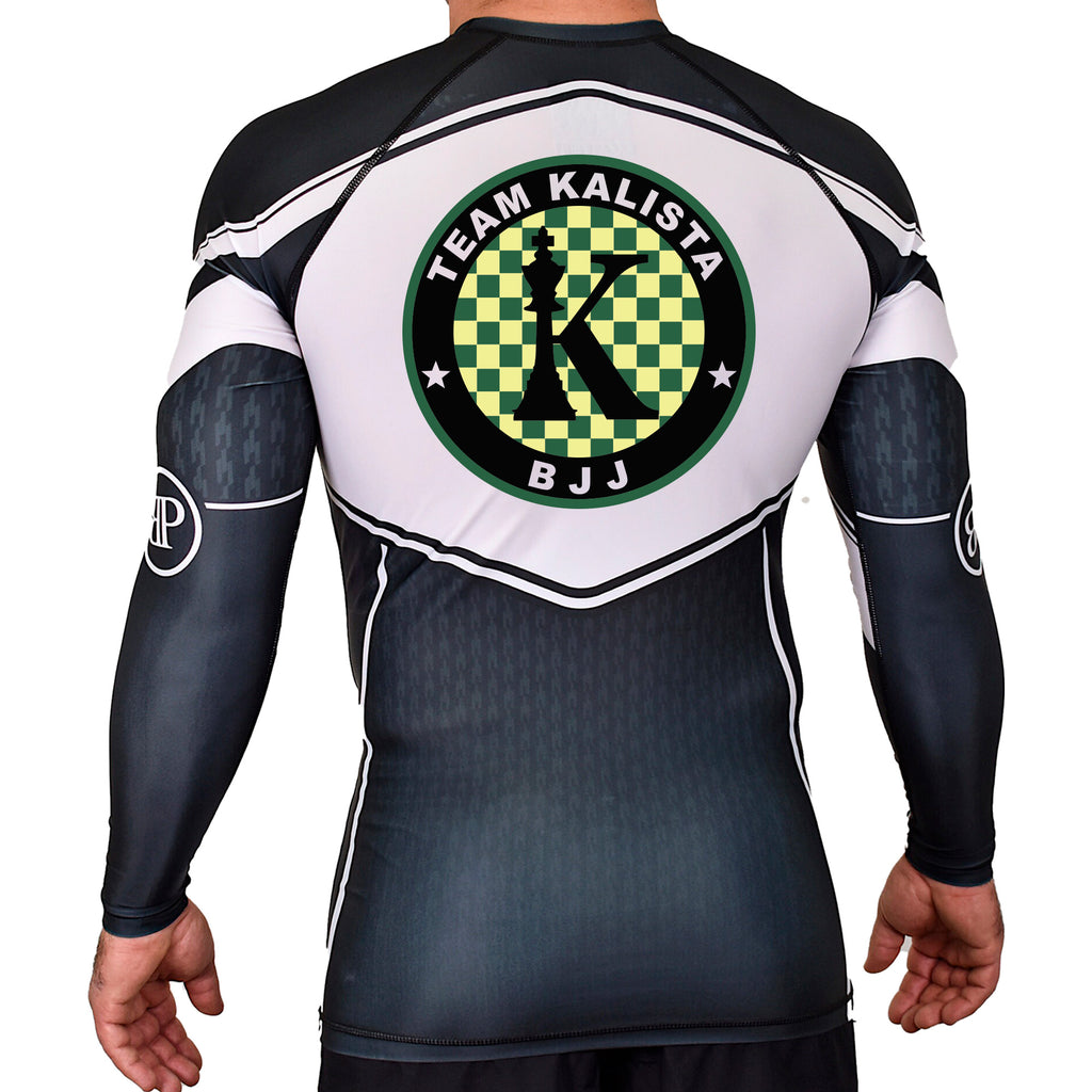 Team Kalista Academy Rash Guards Black/White #8272