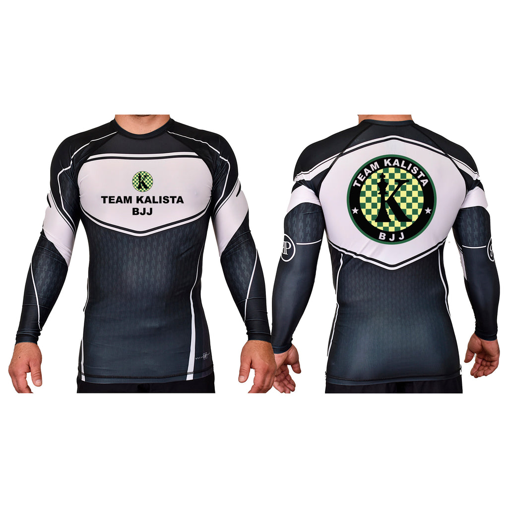 Team Kalista Academy Rash Guards Black/White #8272