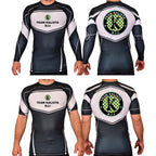 Team Kalista Academy Rash Guards Black/White #8272
