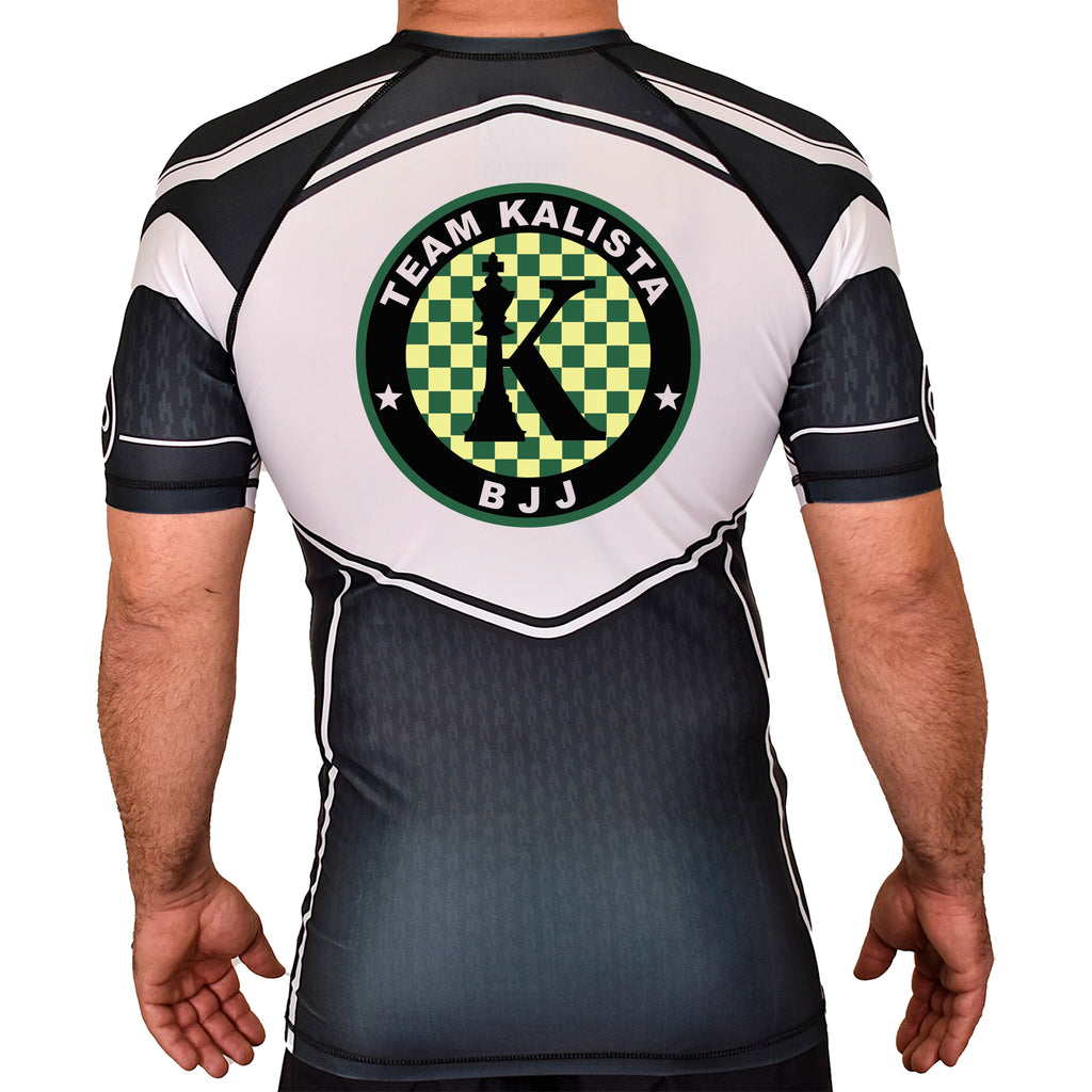 Team Kalista Academy Rash Guards Black/White #8272