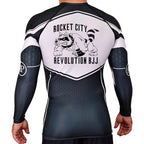Rocket City Revolution BJJ Academy Rash Guards Black/White #8274