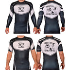 Rocket City Revolution BJJ Academy Rash Guards Black/White #8274