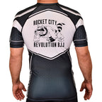 Rocket City Revolution BJJ Academy Rash Guards Black/White #8274