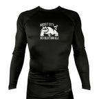 Rocket City Revolution BJJ All Black Custom Rash Guards Long Sleeves #8274