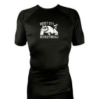 Rocket City Revolution BJJ All Black Custom Rash Guards Short Sleeves #8274