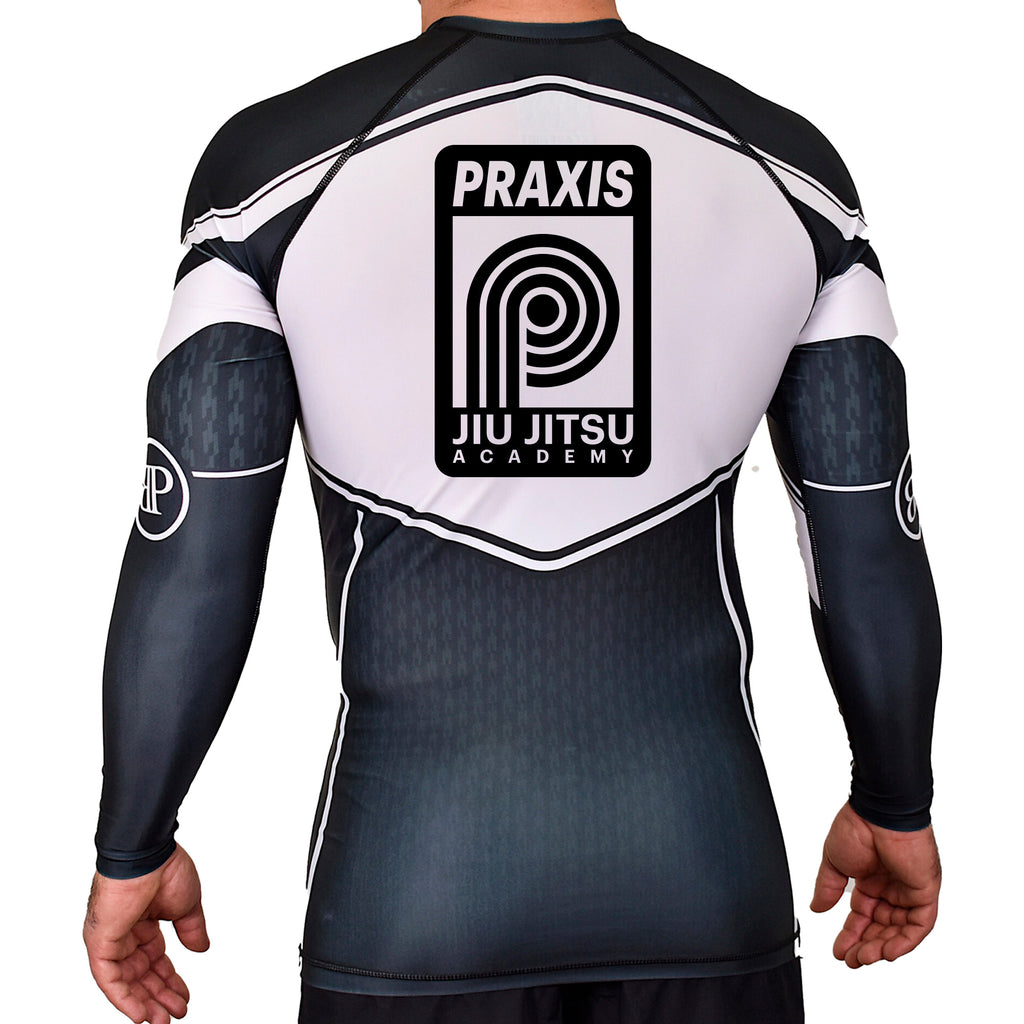 PRXS JJ Academy Rash Guards Black/White #8275 A