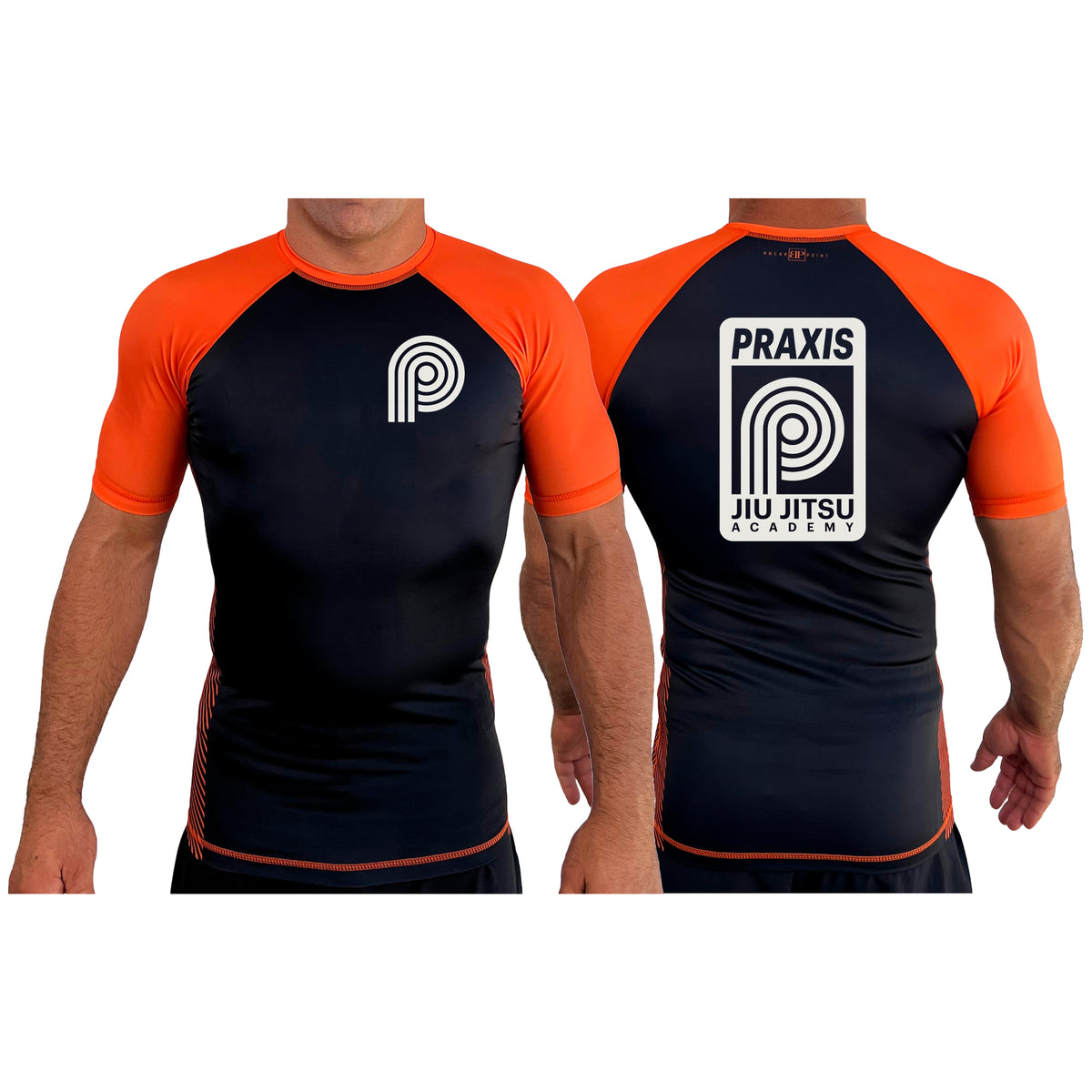 PRXS JJ All Black Ranked Short Sleeve Rash Guards #8275 A