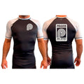 PRXS JJ All Black Ranked Short Sleeve Rash Guards #8275 A