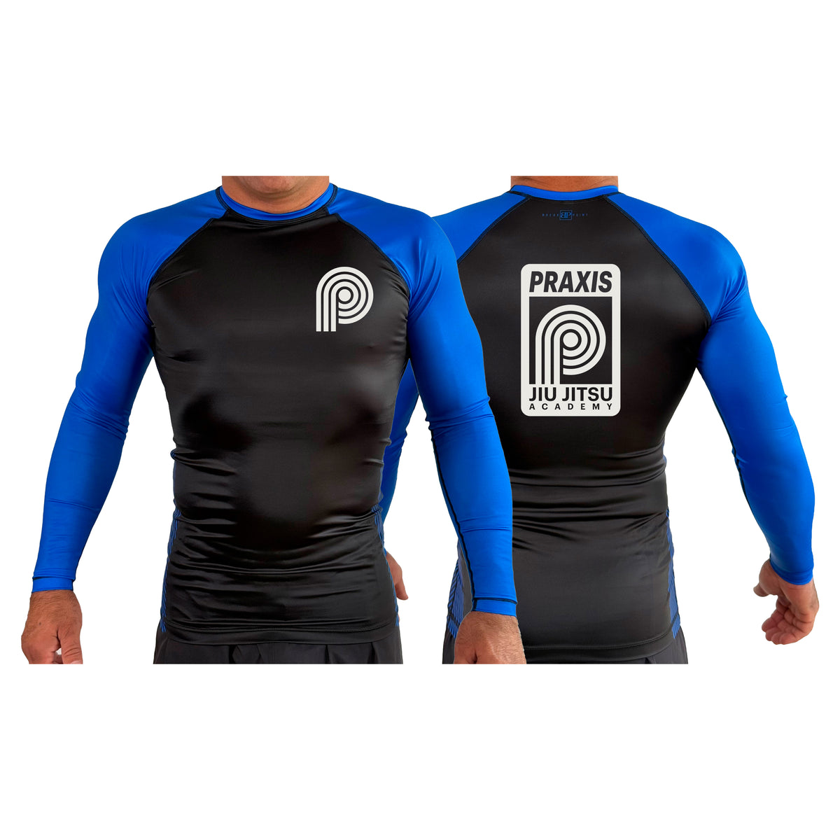 PRXS JJ All Black Ranked Long Sleeve Rash Guards #8275 A