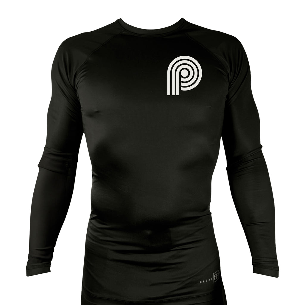 PRXS JJ All Black Rash Guards Long Sleeves #8275 A