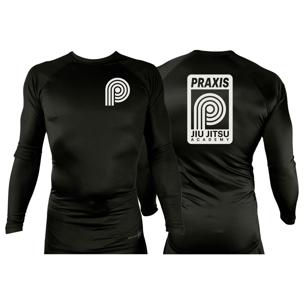 PRXS JJ All Black Rash Guards Long Sleeves #8275 A