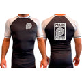 PRXS JJ All Black Ranked Short Sleeve Rash Guards #8275 A
