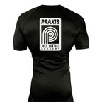PRXS JJ All Black Rash Guards Short Sleeves #8275 A