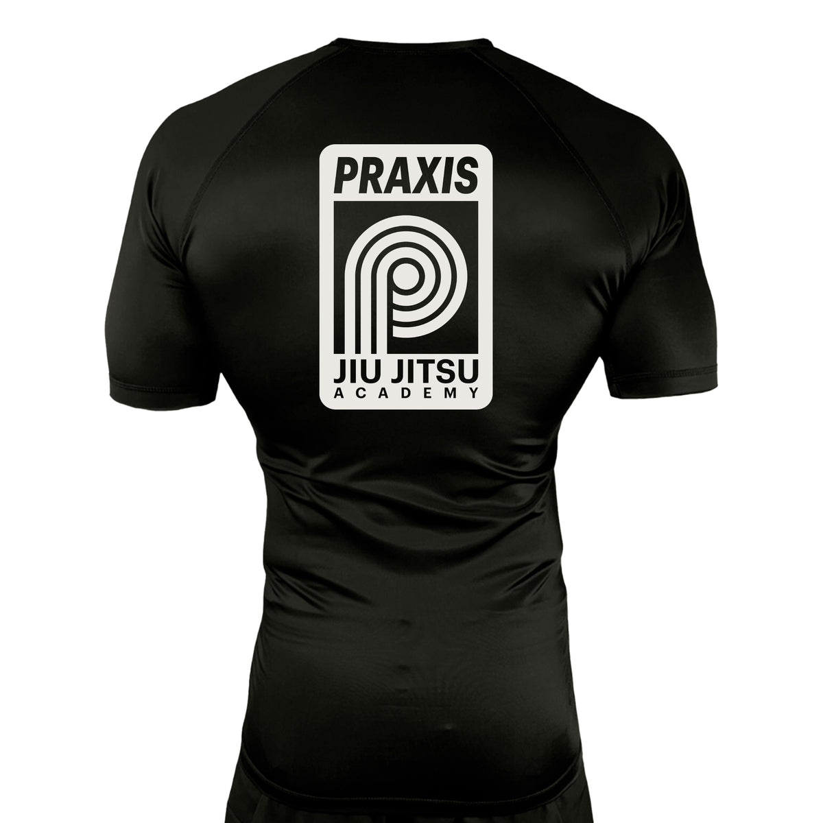 PRXS JJ All Black Rash Guards Short Sleeves #8275 A