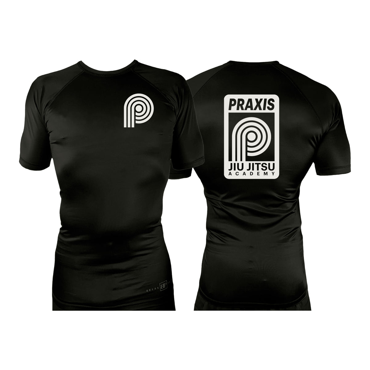 PRXS JJ All Black Rash Guards Short Sleeves #8275 A