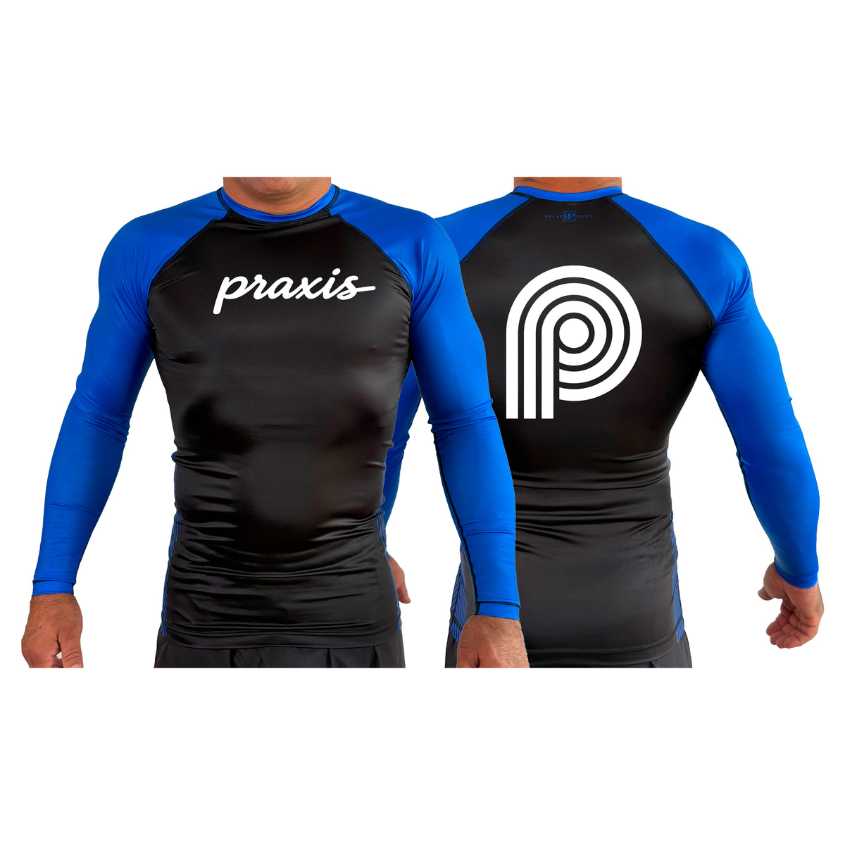 PRXS JJ All Black Ranked Long Sleeve Rash Guards #8275 B