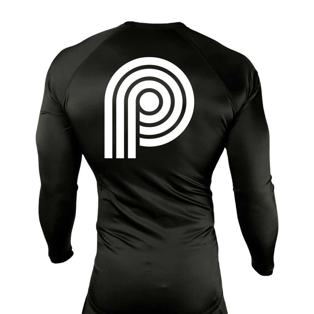 PRXS JJ All Black Rash Guards Long Sleeves #8275 B