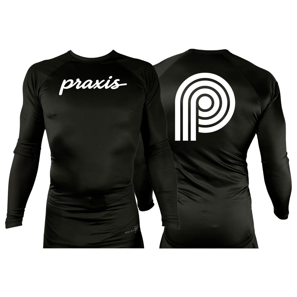 PRXS JJ All Black Rash Guards Long Sleeves #8275 B