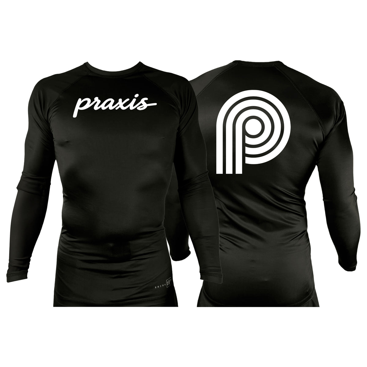 PRXS JJ All Black Rash Guards Long Sleeves #8275 B