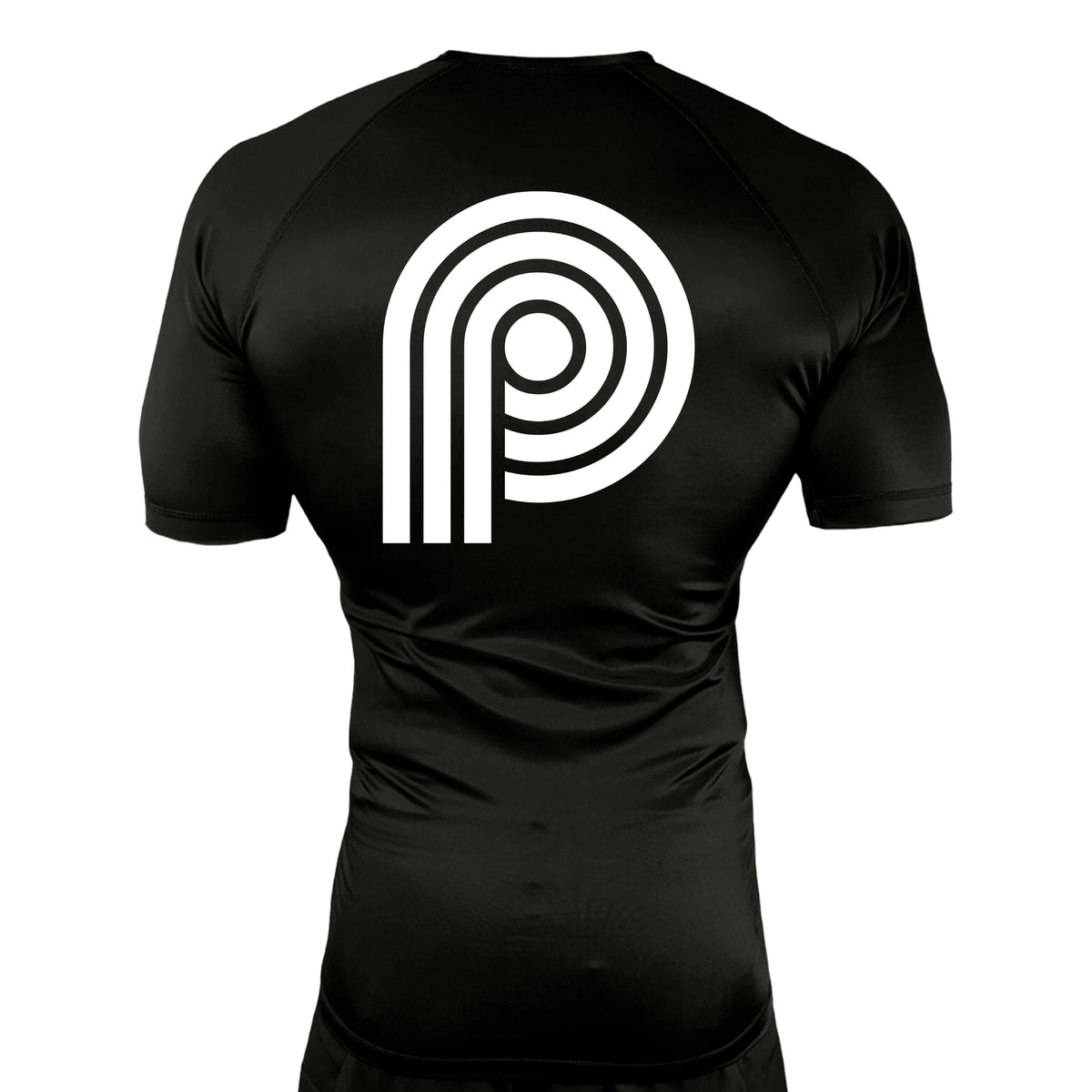 PRXS JJ All Black Rash Guards Short Sleeves #8275 B