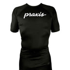 PRXS JJ All Black Rash Guards Short Sleeves #8275 B