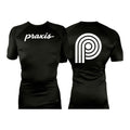PRXS JJ All Black Rash Guards Short Sleeves #8275 B
