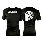PRXS JJ All Black Rash Guards Short Sleeves #8275 B