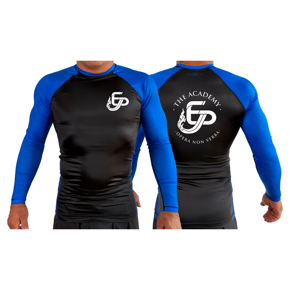 Academy Eden Prairie All Black Ranked Long Sleeve Rash Guards #8276 A