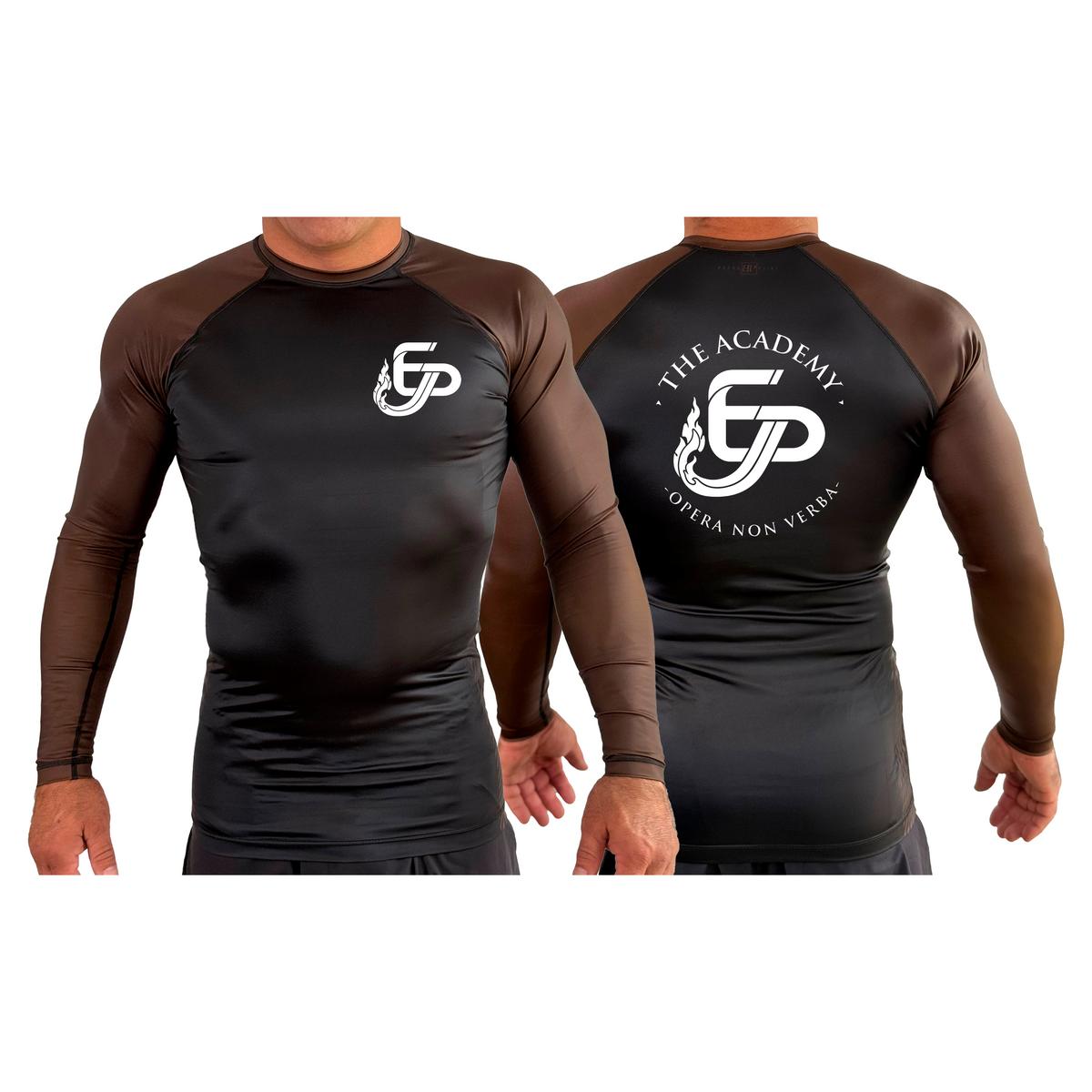Academy Eden Prairie All Black Ranked Long Sleeve Rash Guards #8276 A