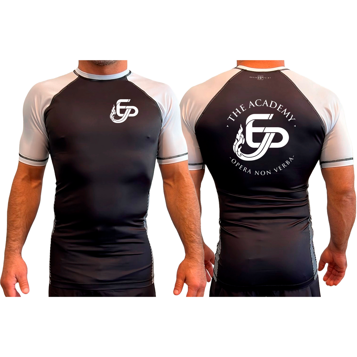 Academy Eden Prairie All Black Ranked Short Sleeve Rash Guards #8276 A