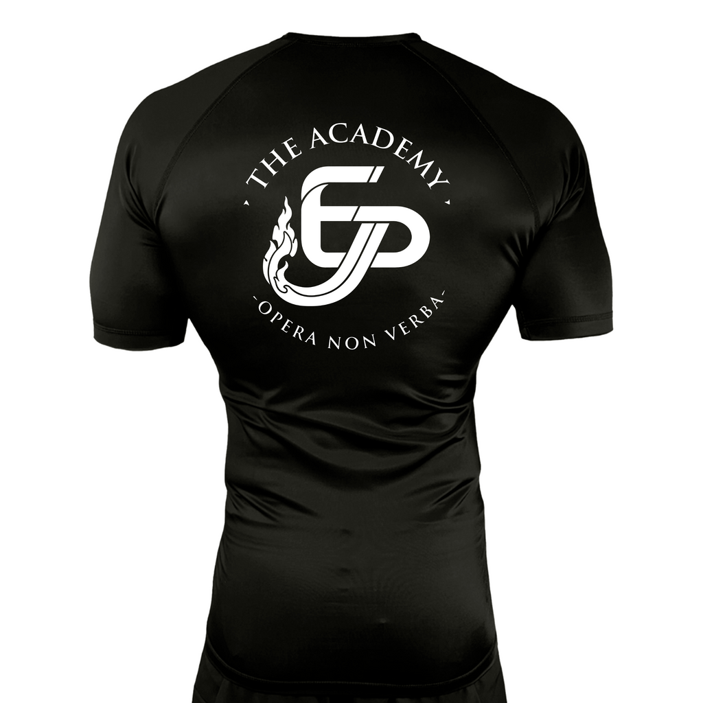 Academy Eden Prairie All Black Rash Guards Short Sleeves #8276 A
