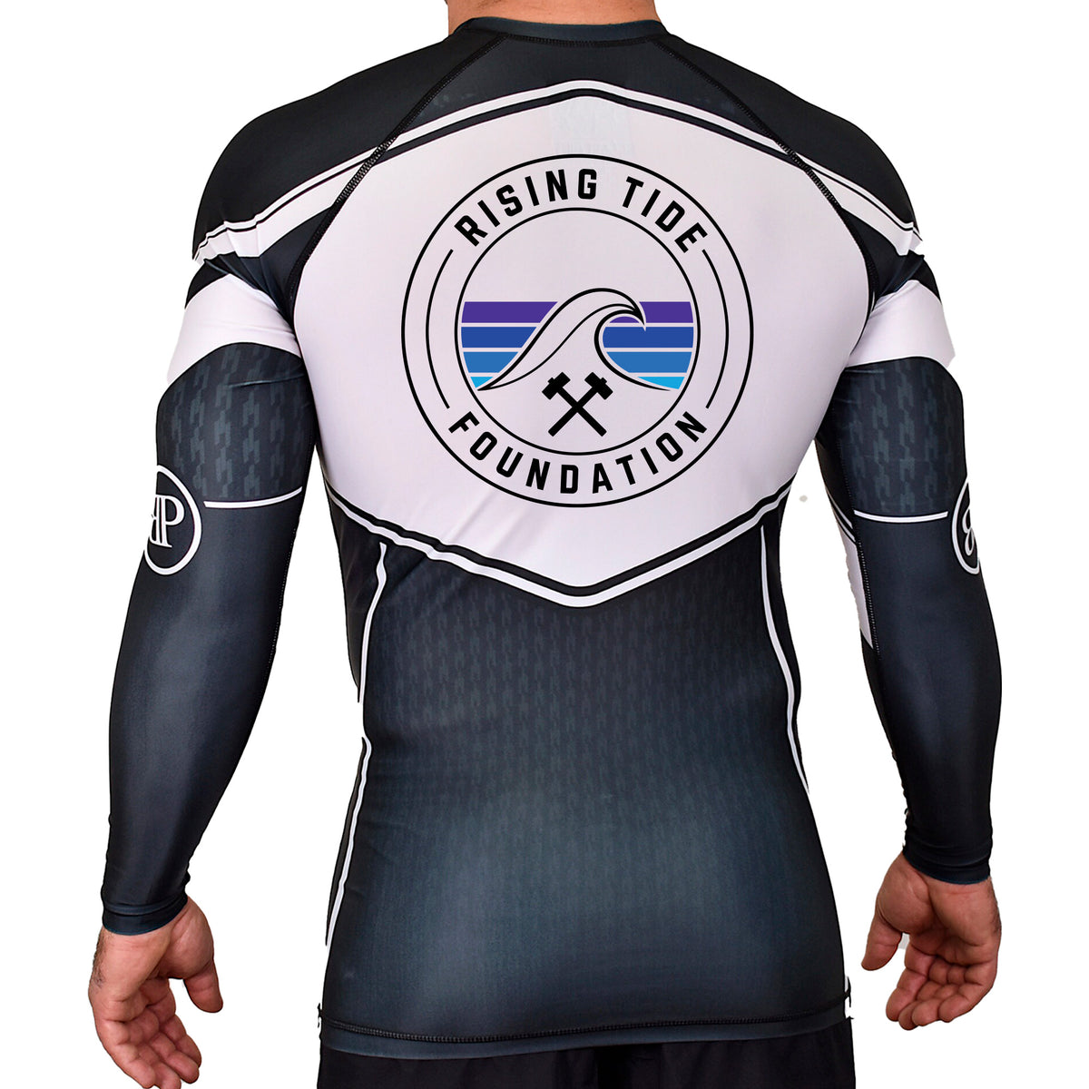Rising Tide Foundation Academy Rash Guards Black/White #8277 A