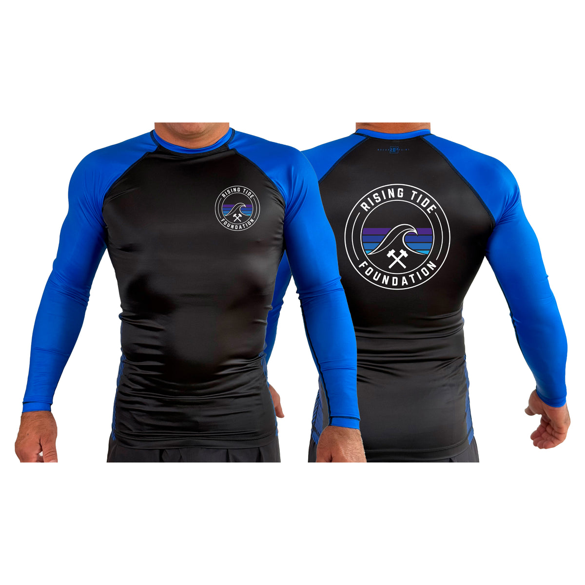 Rising Tide Foundation All Black Ranked Long Sleeve Rash Guards #8277 A