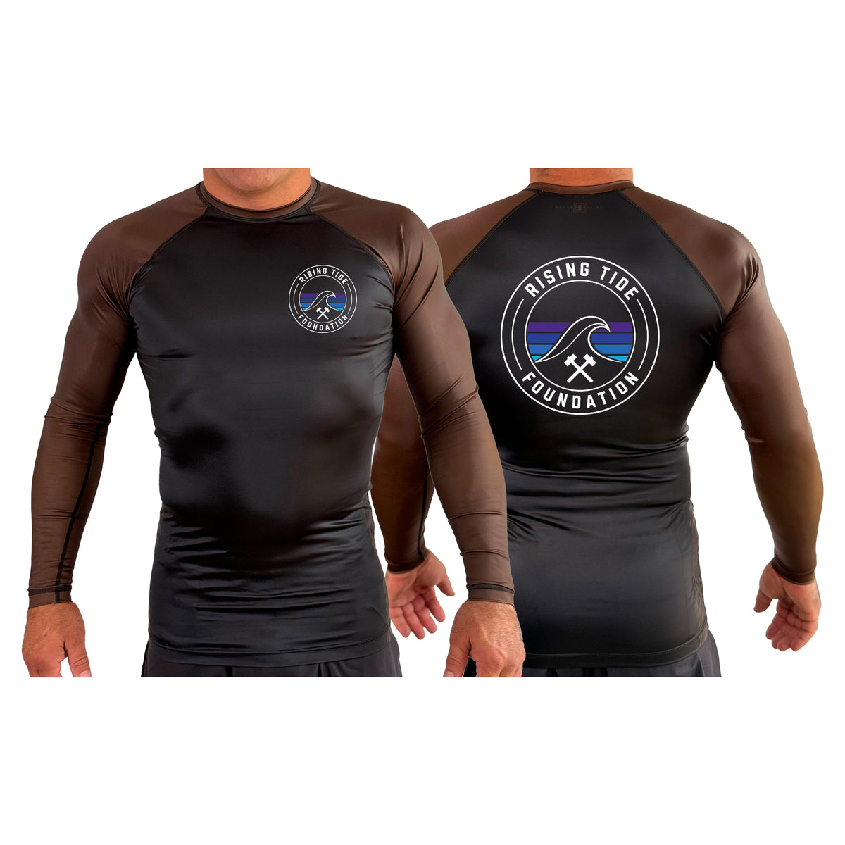 Rising Tide Foundation All Black Ranked Long Sleeve Rash Guards #8277 A