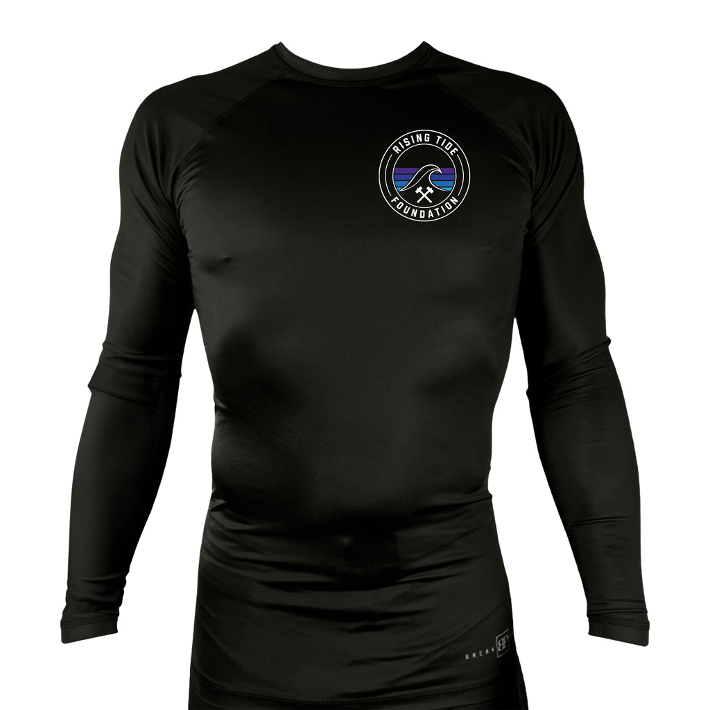Rising Tide Foundation All Black Rash Guards Long Sleeves #8277 A
