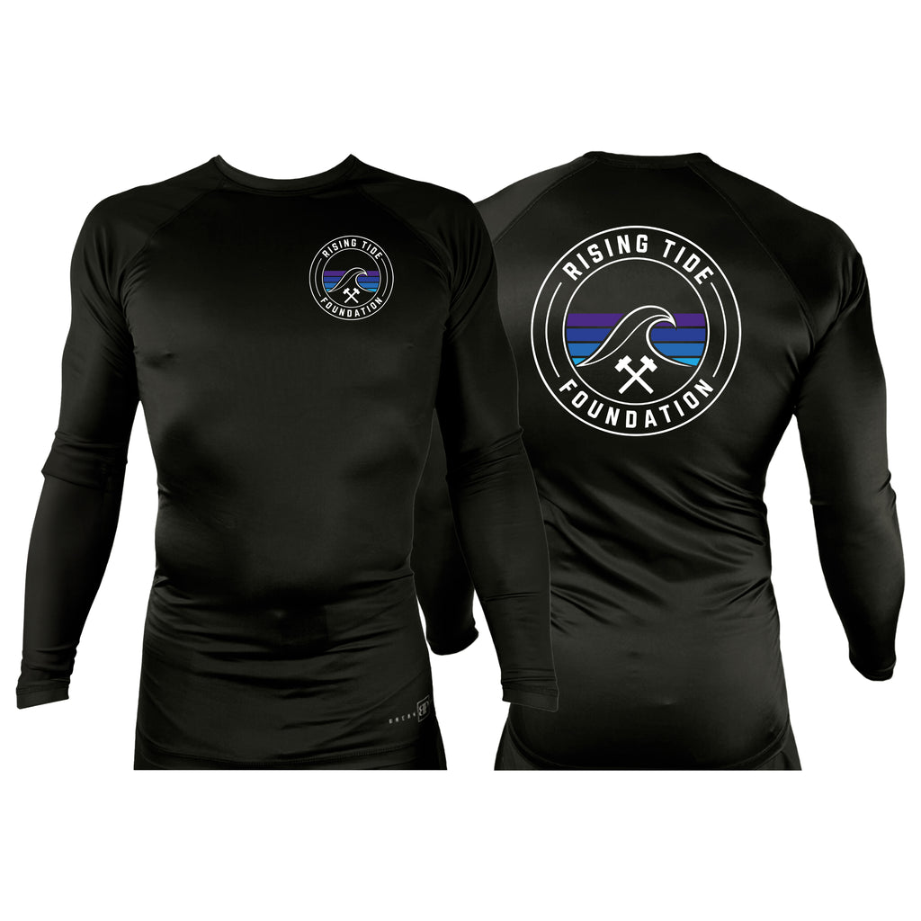 Rising Tide Foundation All Black Rash Guards Long Sleeves #8277 A