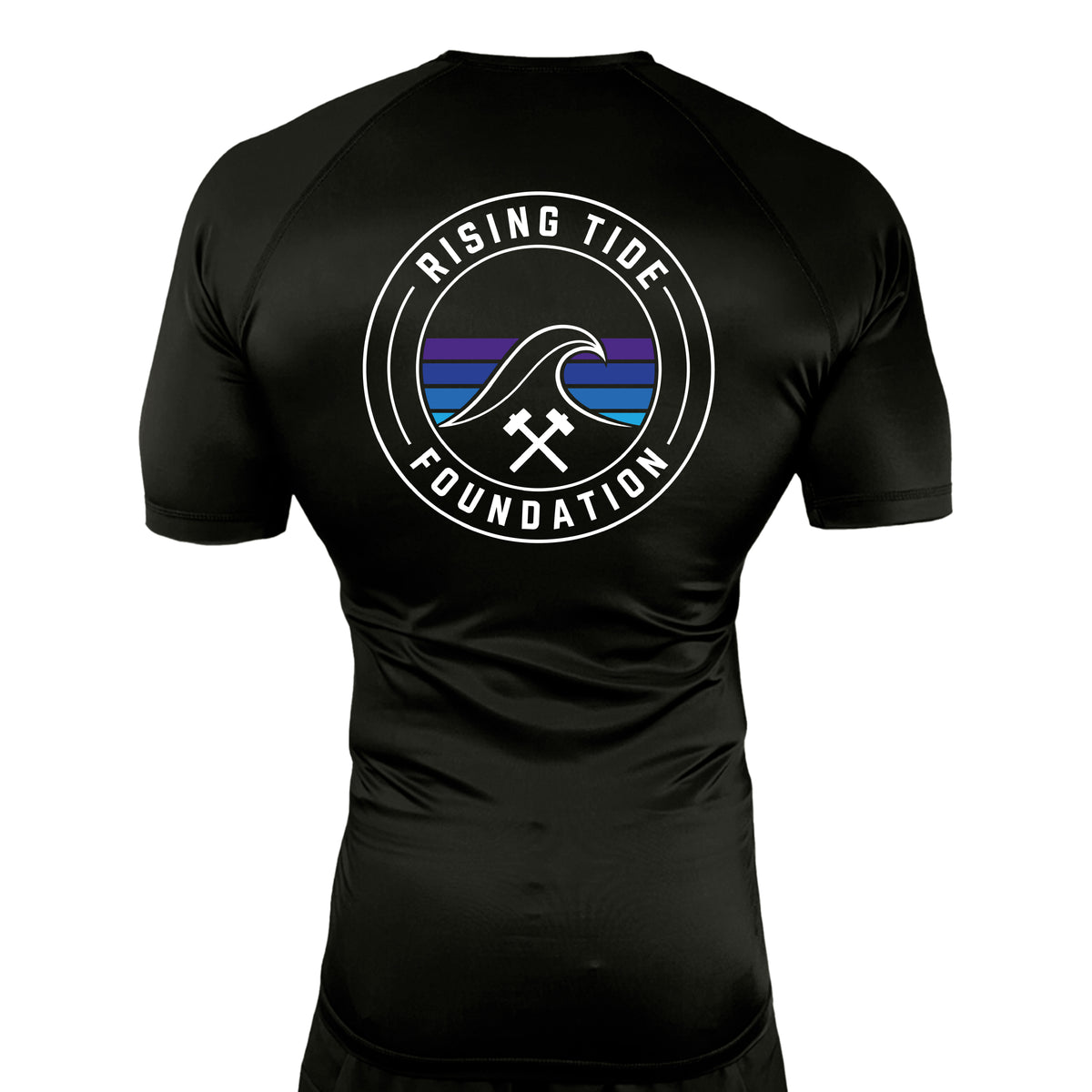 Rising Tide Foundation All Black Rash Guards Short Sleeves #8277 A