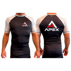 APEX All Black Ranked Short Sleeve Rash Guards #8280 A