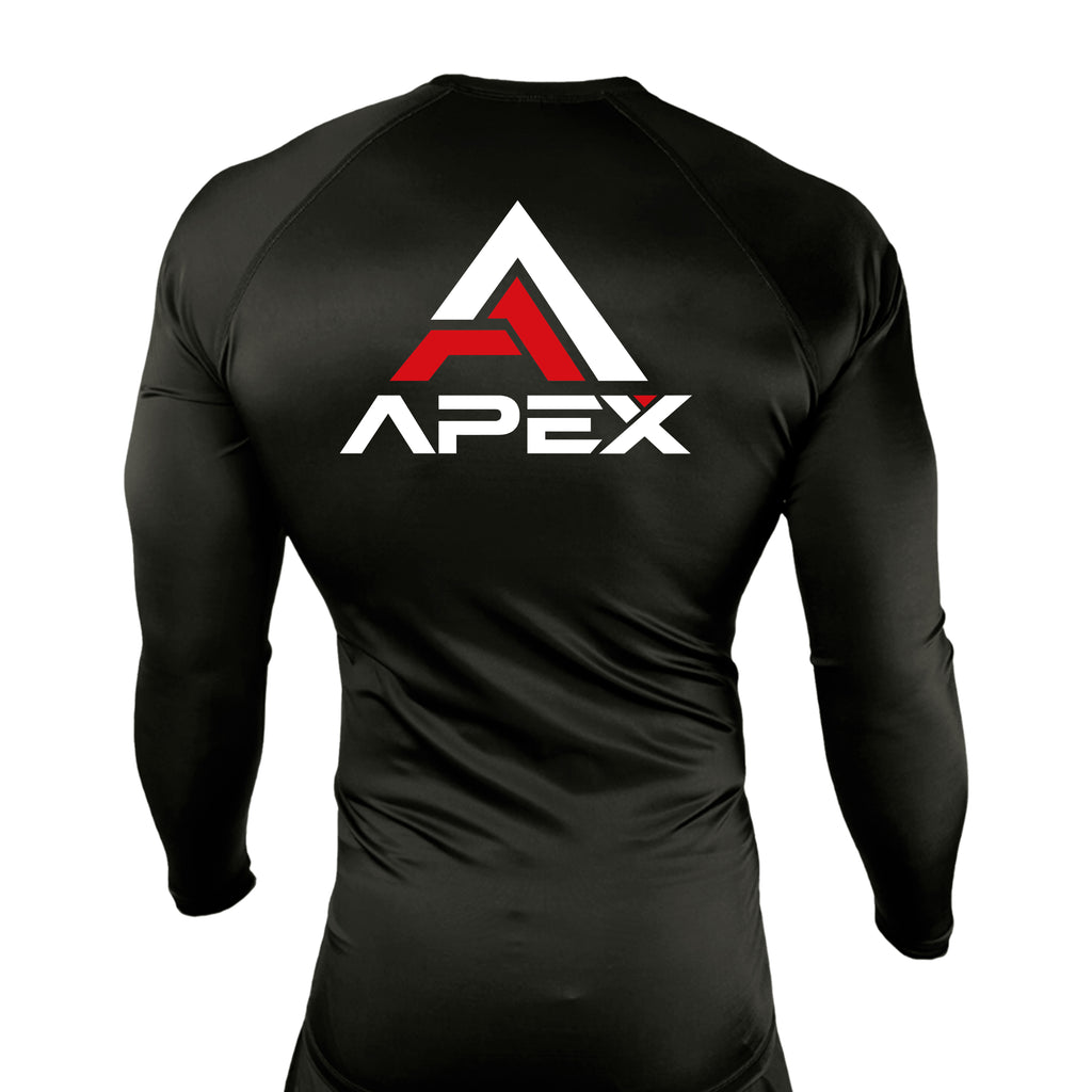 APEX All Black Rash Guards Long Sleeves #8280 A