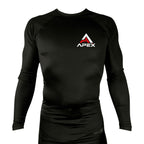 APEX All Black Rash Guards Long Sleeves #8280 A