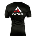APEX All Black Rash Guards Short Sleeves #8280 A