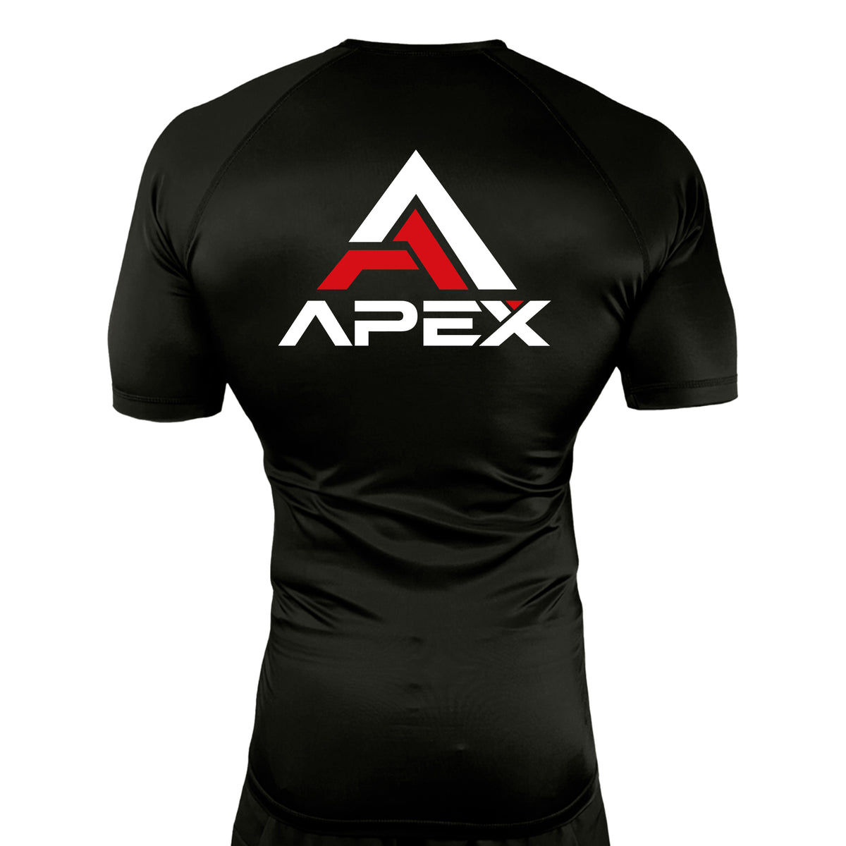 APEX All Black Rash Guards Short Sleeves #8280 A