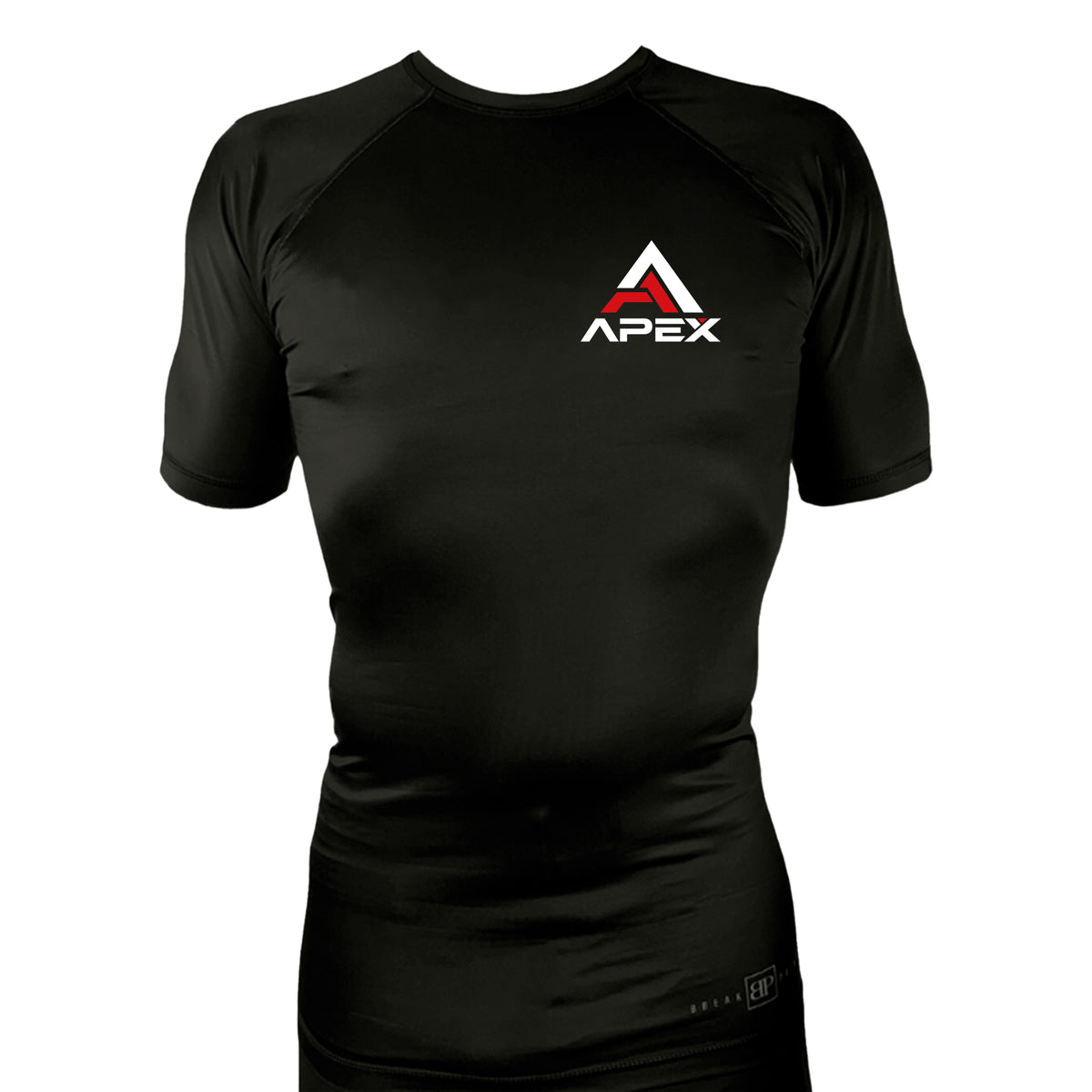 APEX All Black Rash Guards Short Sleeves #8280 A