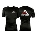 APEX All Black Rash Guards Short Sleeves #8280 A